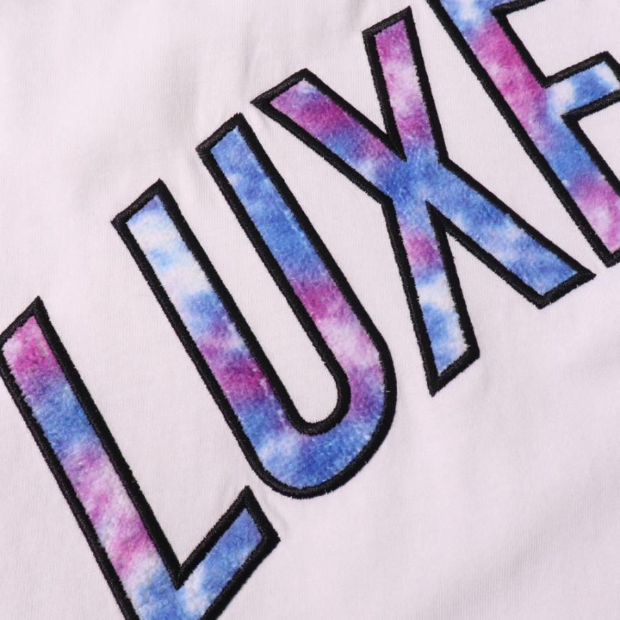 Ｔシャツ ロンＴメンズ 長袖 ゴルフ 男女兼用 天竺  モノグラム パイルワッペン タイダイ ロゴ 刺繍 スポーツ ラグジュ LUXE/R 白 黒 秋服 | LUXE/R | 09