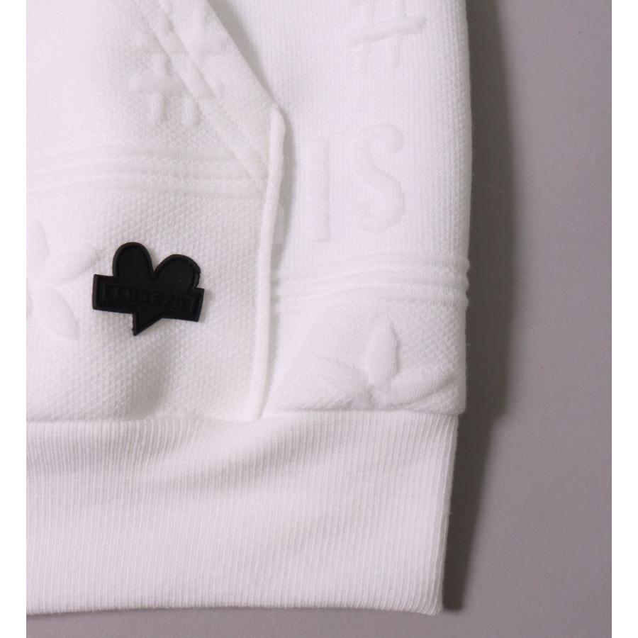 パーカー ジップアップ メンズ レディース 男女兼用 LUXE/R ラグジュ ふくれジャガード モノグラム 立体 セットアップ可能 | LUXE/R | 10