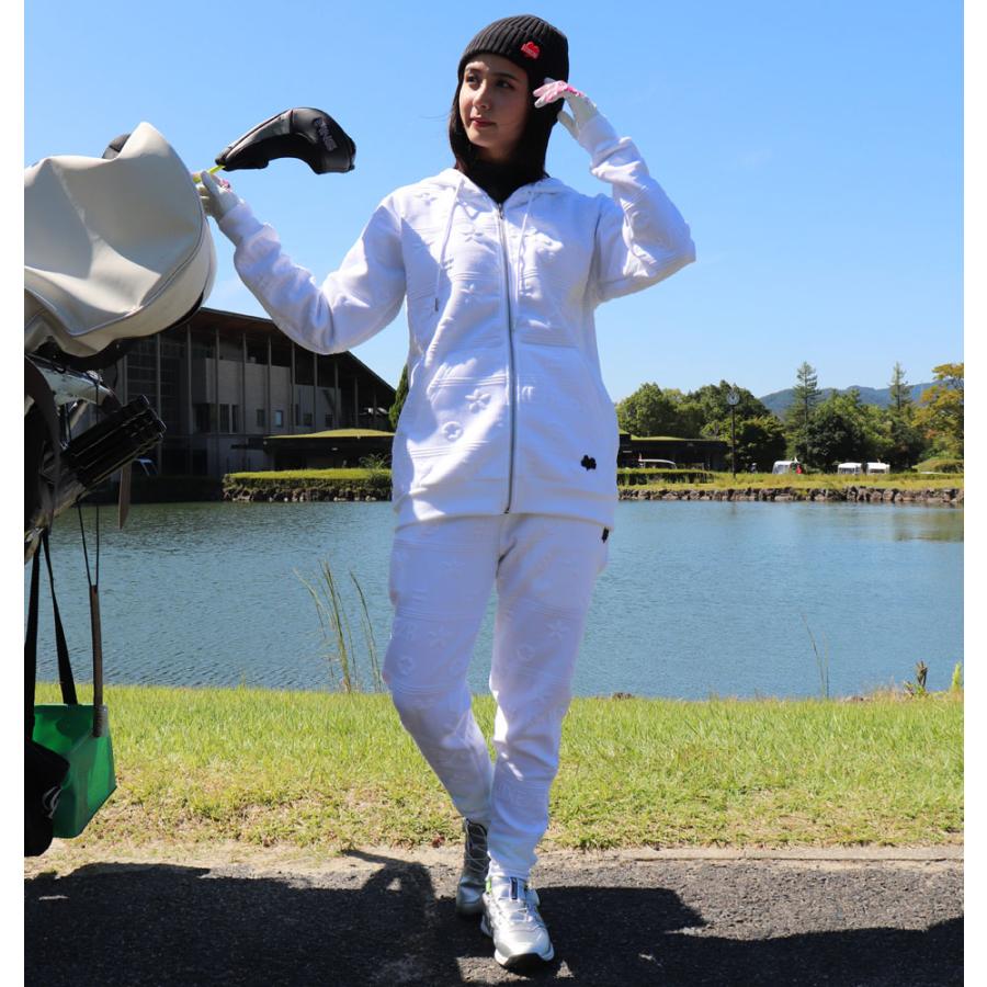 パーカー ジップアップ メンズ レディース 男女兼用 LUXE/R ラグジュ ふくれジャガード モノグラム 立体 セットアップ可能 | LUXE/R | 01