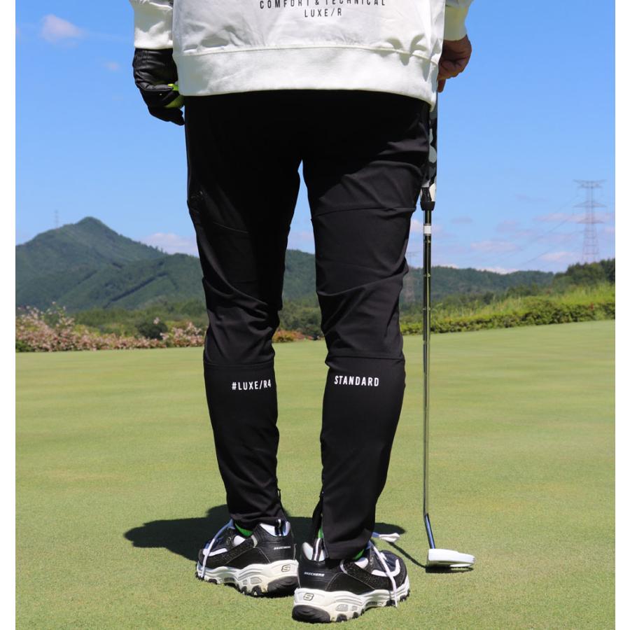 再入荷 ゴルフウェア ジョガーパンツ メンズ レディース ユニセックス ストレッチ ラグジュゴルフ LUXE/R GOLF 大きいサイズ ウェストゴム スソジップタイプ | LUXE/R | 07
