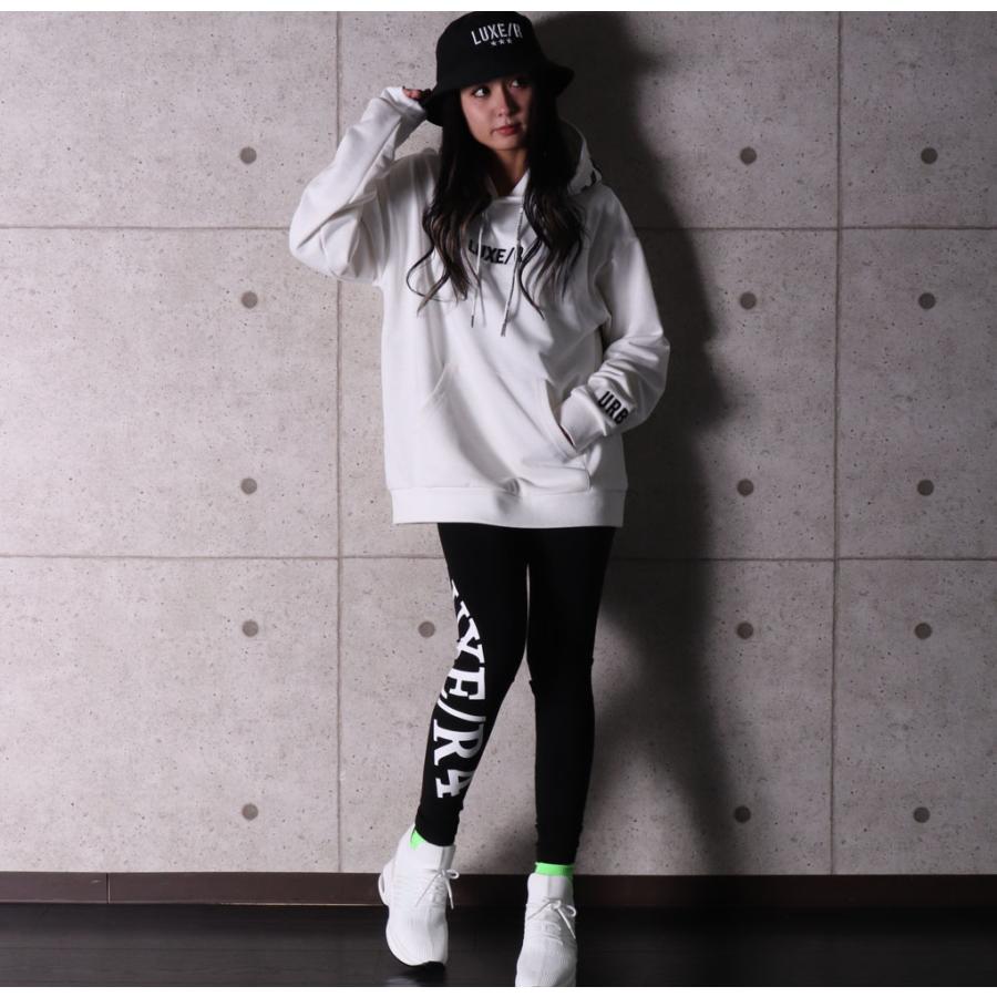 レギンス レディース  パンツ ストレッチ ジョガーパンツ ロゴプリント 蛍光プリント 黒 スキニー スリム  インナーでも ジム ヨガ ボトム オールシーズン | LUXE/R | 02