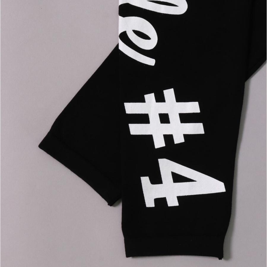 レギンス レディース  パンツ ストレッチ ジョガーパンツ ロゴ 蛍光プリント 筆記体 黒 スキニー スリム  インナーでも ジム ヨガ ボトム オールシーズン | LUXE/R | 06