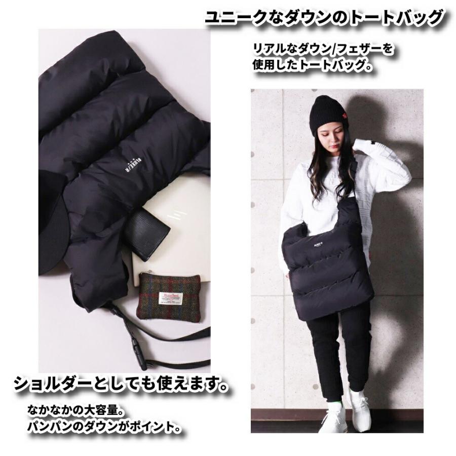 トートバッグ メンズ レディース ダウン フェザー キルティング ショルダーバッグ ラグジュ LUXE/R 黒 ロゴ ゴルフ ユニセックス 男女兼用 フリーサイズ | LUXE/R | 01