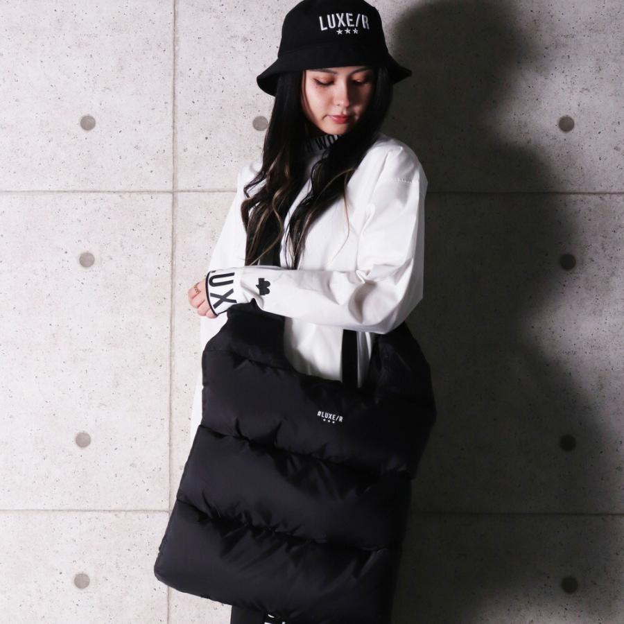 トートバッグ メンズ レディース ダウン フェザー キルティング ショルダーバッグ ラグジュ LUXE/R 黒 ロゴ ゴルフ ユニセックス 男女兼用 フリーサイズ | LUXE/R | 02