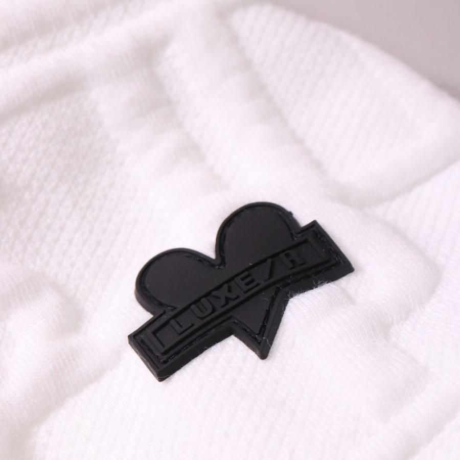 パーカー ジップアップ 半袖 メンズ レディース 男女兼用 ジャージ素材 立体ロゴ ふくれジャガード ストレッチ LUXE/R ラグジュ セットアップ可能 大きいサイズ | LUXE/R | 03