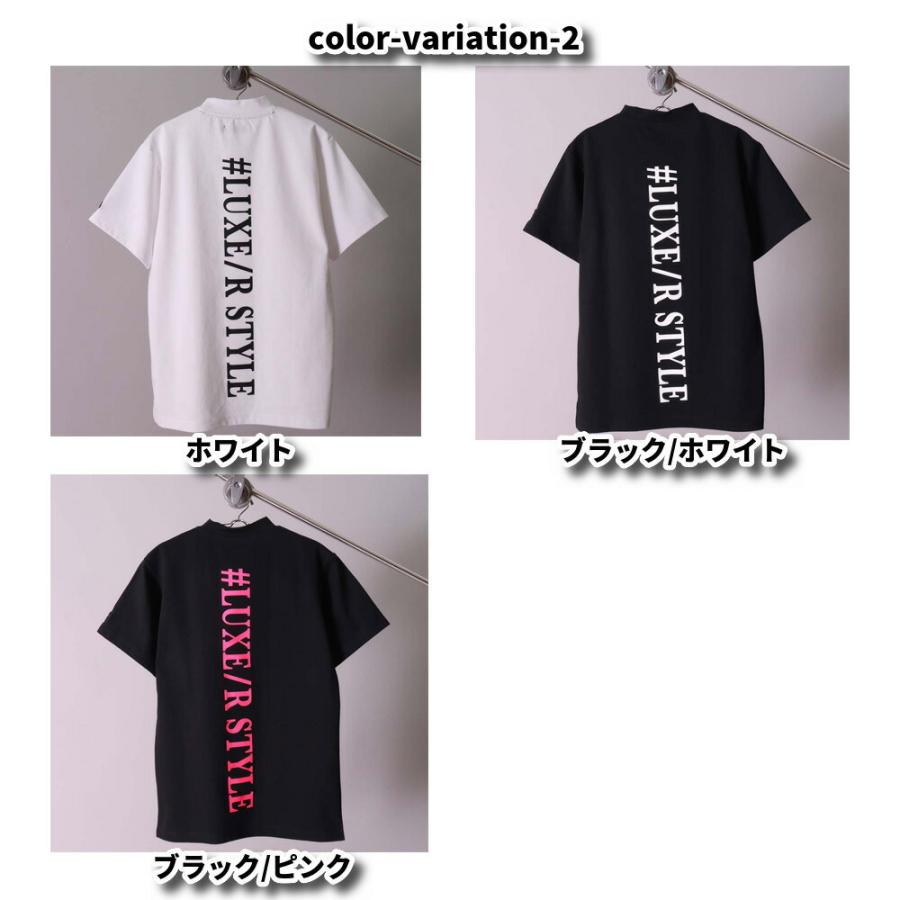 LUXE/R ゴルフウェア Tシャツ ストレッチ スムース モックネック LUXE/R ゴルフウェア Tシャツ ストレッチ スムース モックネック
