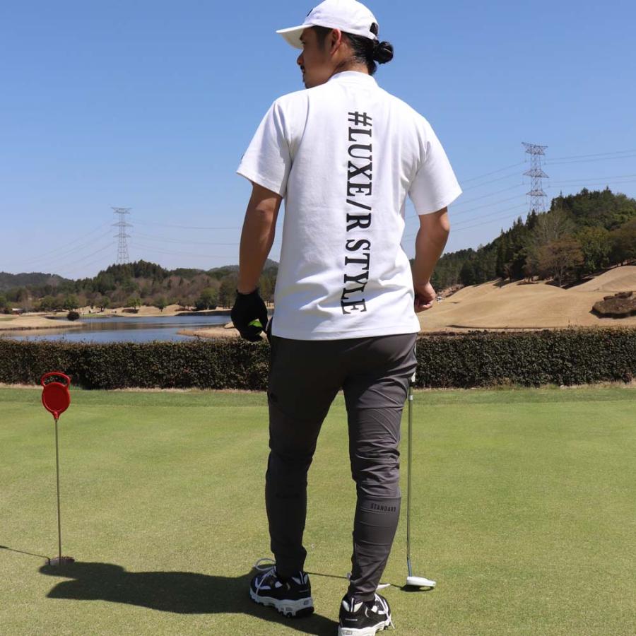 ゴルフウェア Tシャツ ストレッチ スムース モックネック ハイネック