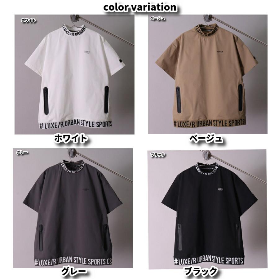 LUXE/R GOLF ラグジュ Tシャツ メンズ レディース 半袖 モックネック ゴルフウェア ストレッチ ユニセックス ゆったりシルエット 再入荷 | LUXE/R | 13