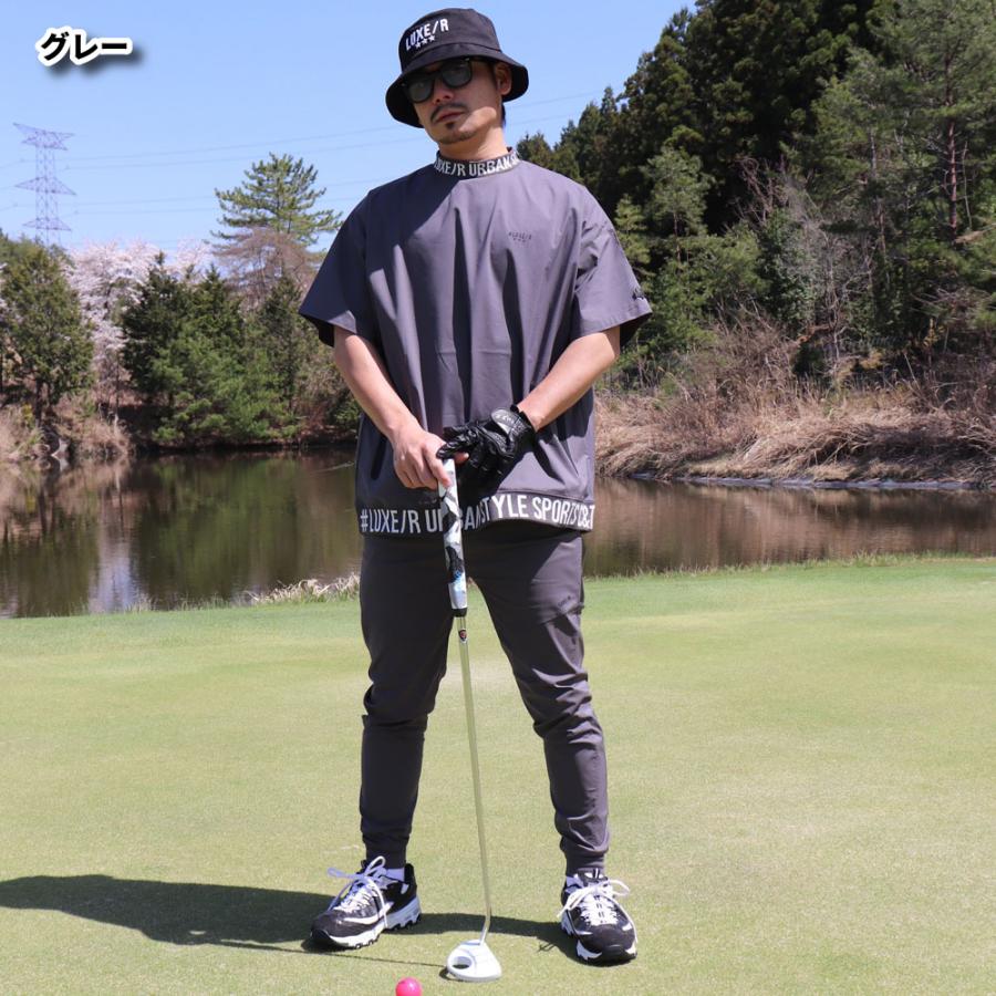 LUXE/R GOLF ラグジュ Tシャツ メンズ レディース 半袖 モックネック ゴルフウェア ストレッチ ユニセックス ゆったりシルエット 再入荷 | LUXE/R | 02