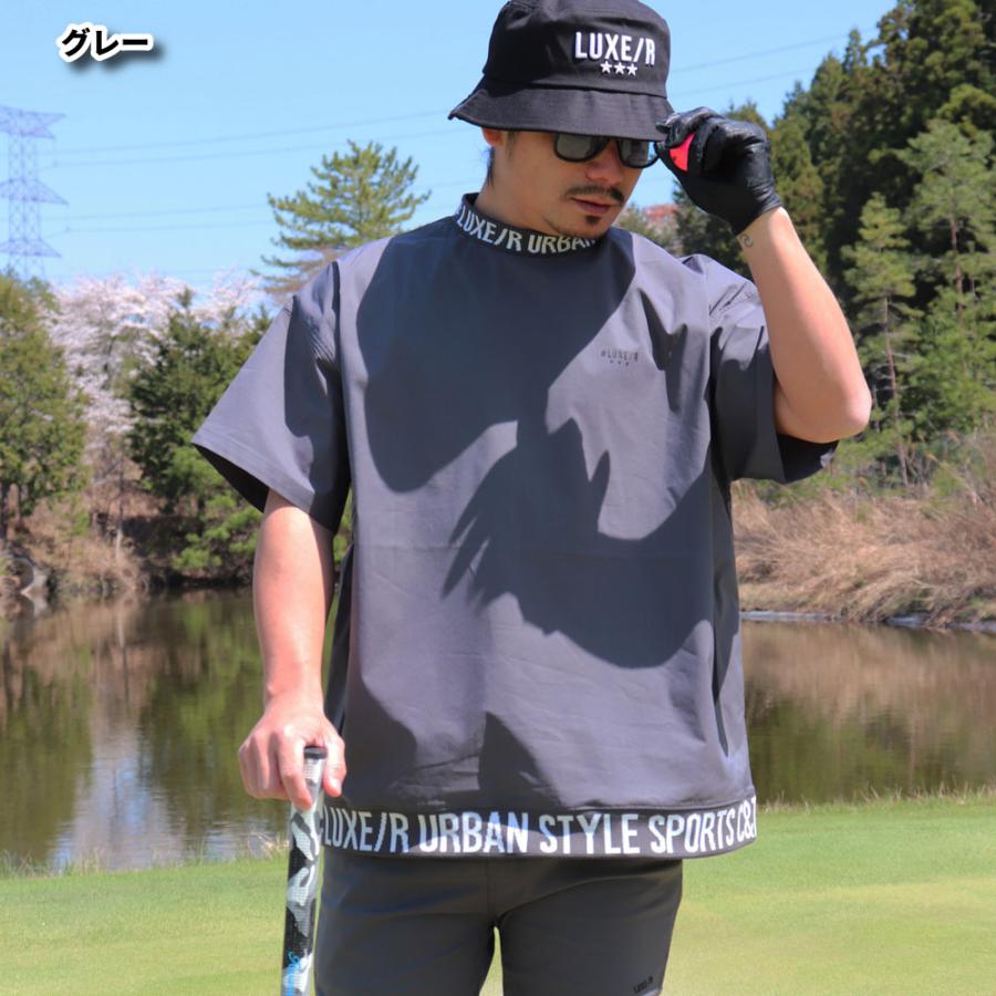 LUXE/R GOLF ラグジュ Tシャツ メンズ レディース 半袖 モックネック ゴルフウェア ストレッチ ユニセックス ゆったりシルエット 再入荷 | LUXE/R | 06