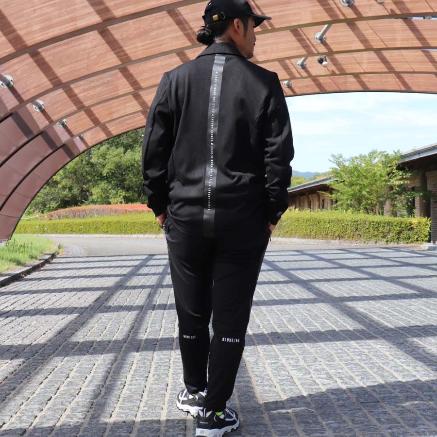 ジャケット テーラードジャケット ストレッチ ポンチ ラグジュ ゴルフ メンズ レディース  LUXE/R  スポーツ 男女兼用  ジャージ ラインロゴ セットアップ可能 | LUXE/R | 02