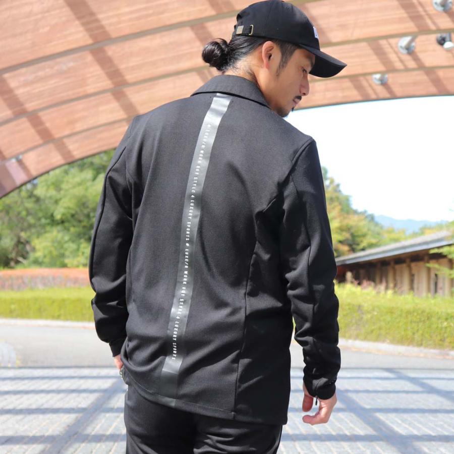 ジャケット テーラードジャケット ストレッチ ポンチ ラグジュ ゴルフ メンズ レディース  LUXE/R  スポーツ 男女兼用  ジャージ ラインロゴ セットアップ可能 | LUXE/R | 04