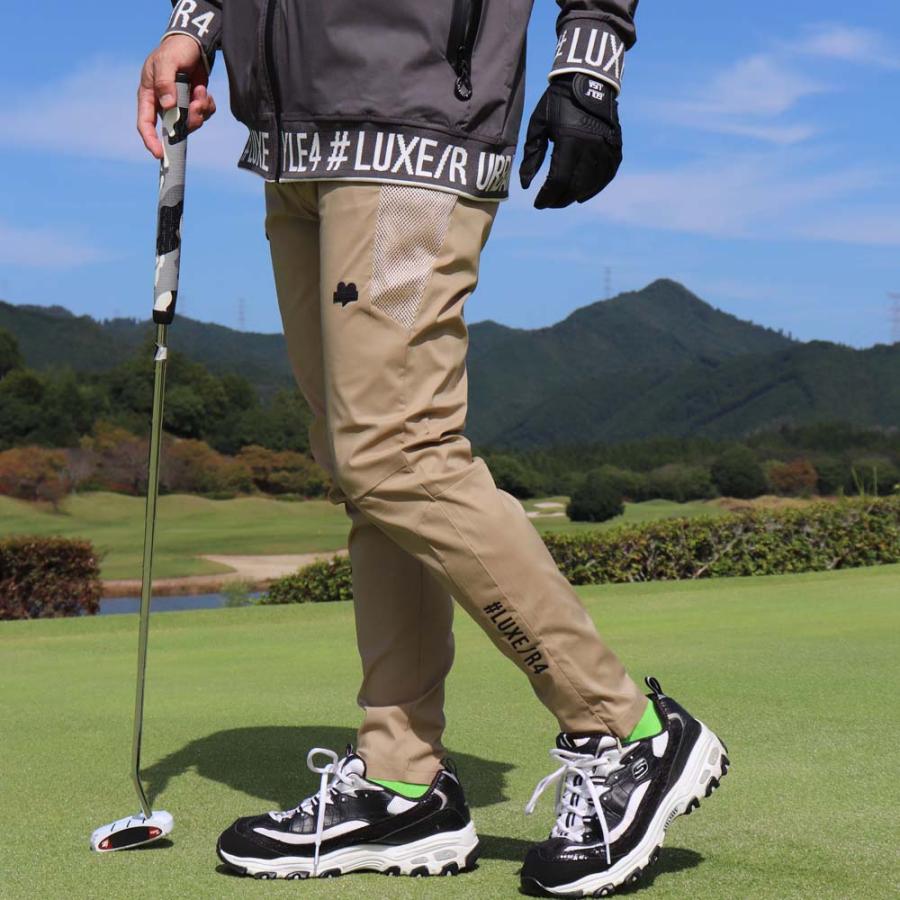 ゴルフウェア ジョガーパンツ メンズ レディース チノパン ストレッチ ラグジュゴルフ LUXE/R GOLF 大きいサイズ メッシュ ウェストゴム スソジップタイプ | LUXE/R | 02