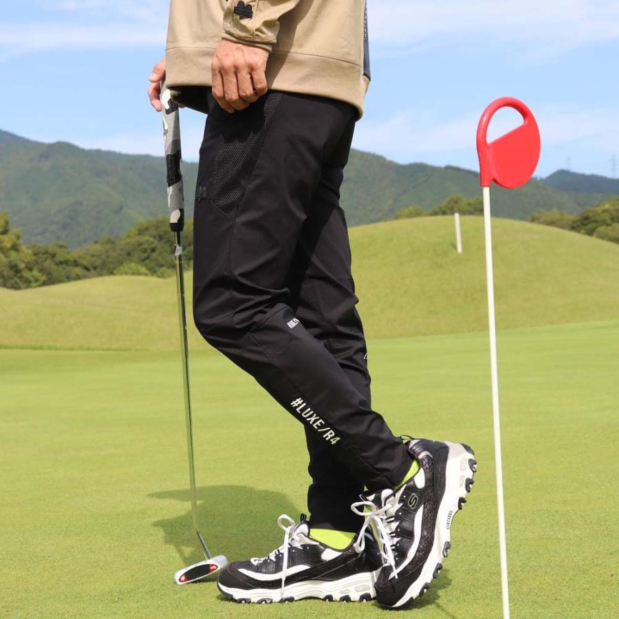ゴルフウェア ジョガーパンツ メンズ レディース チノパン ストレッチ ラグジュゴルフ LUXE/R GOLF 大きいサイズ メッシュ ウェストゴム スソジップタイプ | LUXE/R | 03