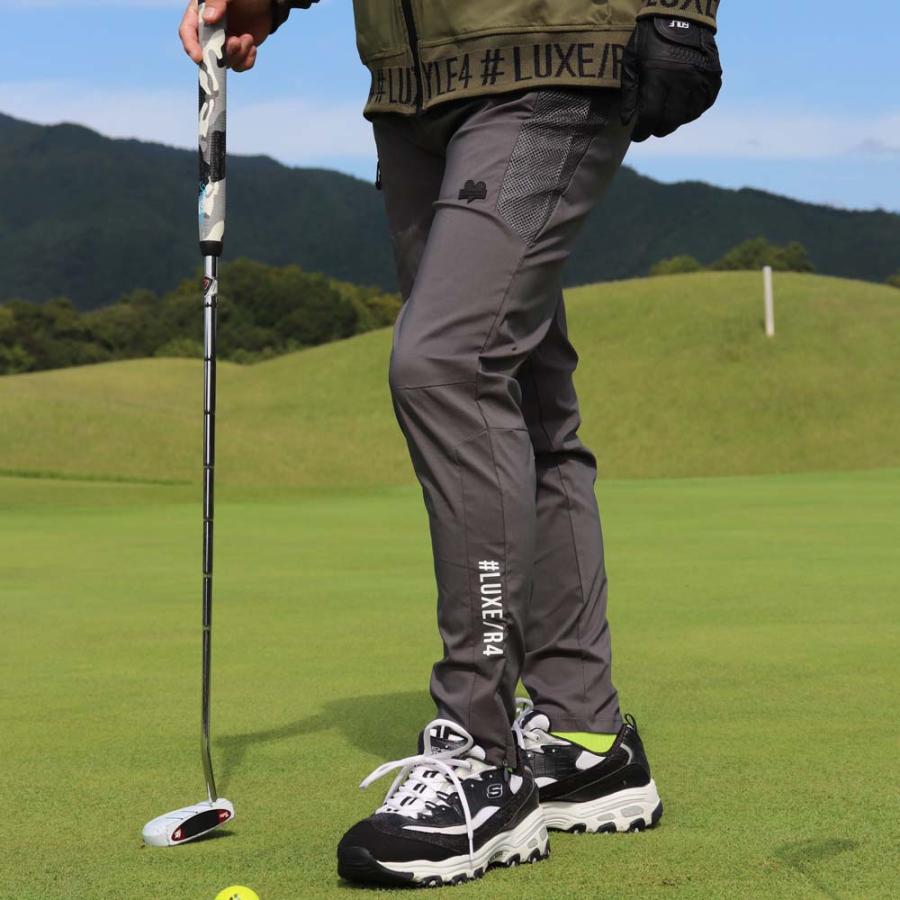 ゴルフウェア ジョガーパンツ メンズ レディース チノパン ストレッチ ラグジュゴルフ LUXE/R GOLF 大きいサイズ メッシュ ウェストゴム スソジップタイプ | LUXE/R | 04