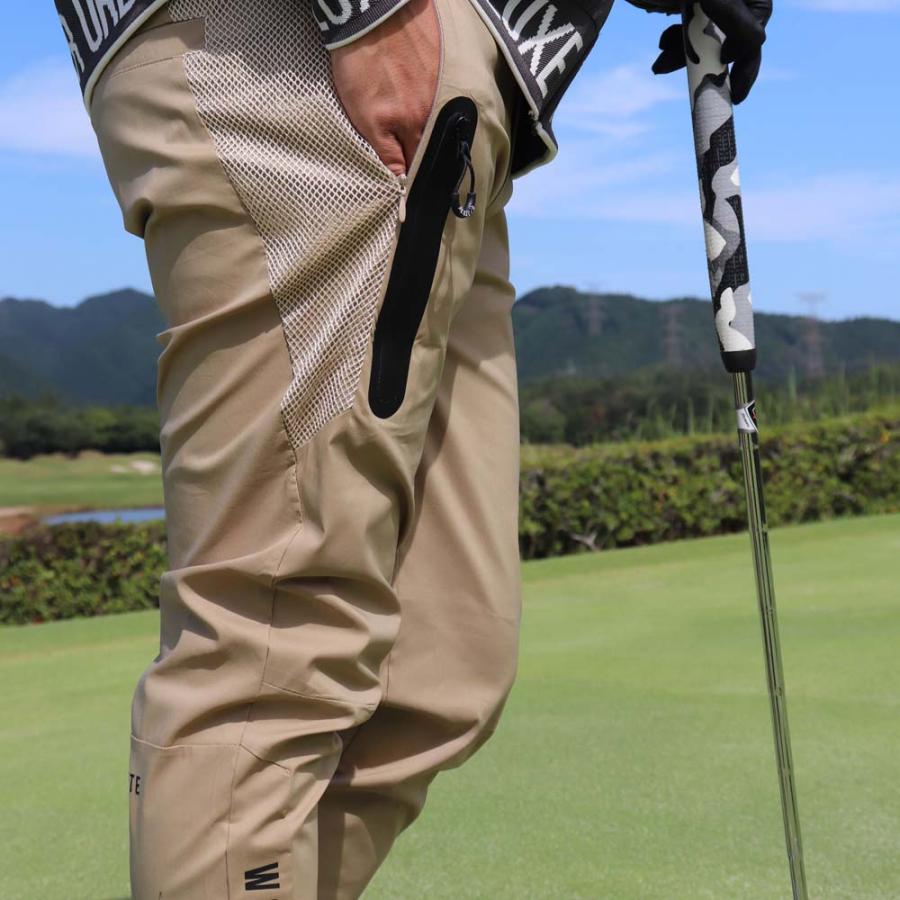 ゴルフウェア ジョガーパンツ メンズ レディース チノパン ストレッチ ラグジュゴルフ LUXE/R GOLF 大きいサイズ メッシュ ウェストゴム スソジップタイプ | LUXE/R | 05
