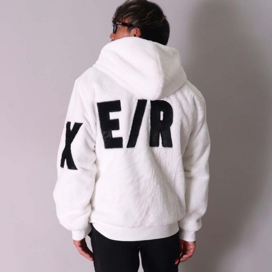 シャギー ボアジャケット フェイクファー メンズ レディース ブルゾン パーカー LUXE/R ラグジュスポーツ 男女兼用 ユニセックス ビッグロゴ | LUXE/R | 05