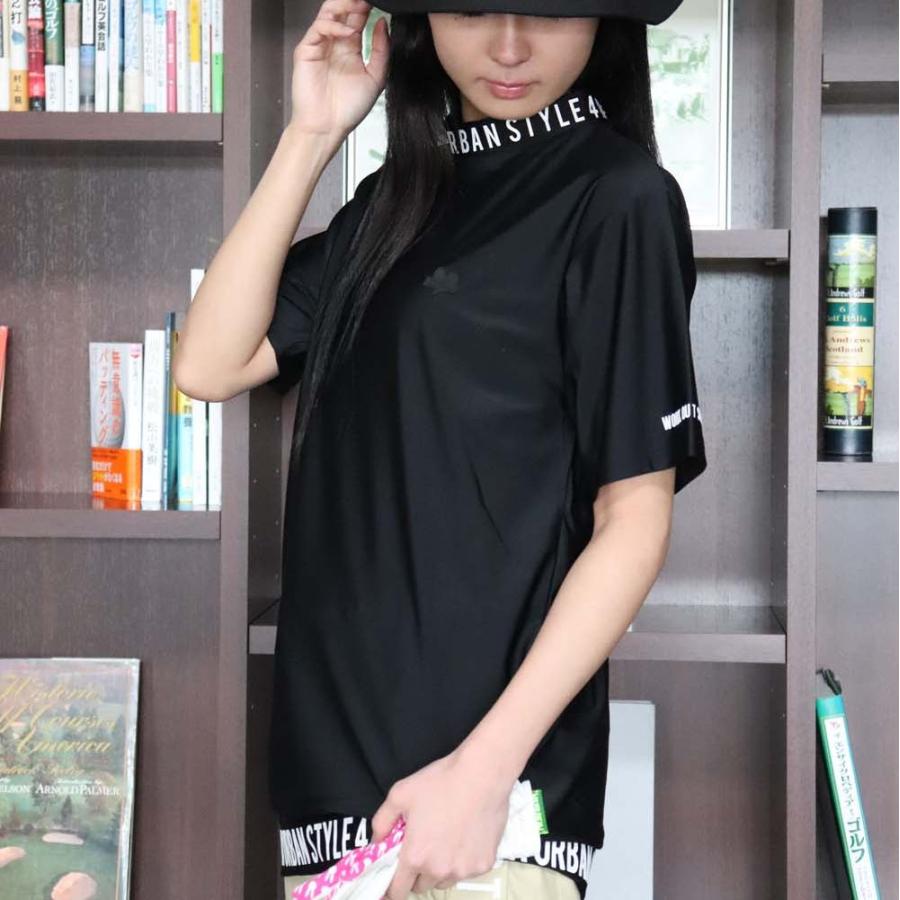 ゴルフウェア Tシャツ モックネック メンズ レディース 半袖 ラグジュゴルフ LUXE/R  GOLF ストレッチ スムース ジャージ  ロゴ プリント 大きいサイズ 再入荷 | LUXE/R | 06