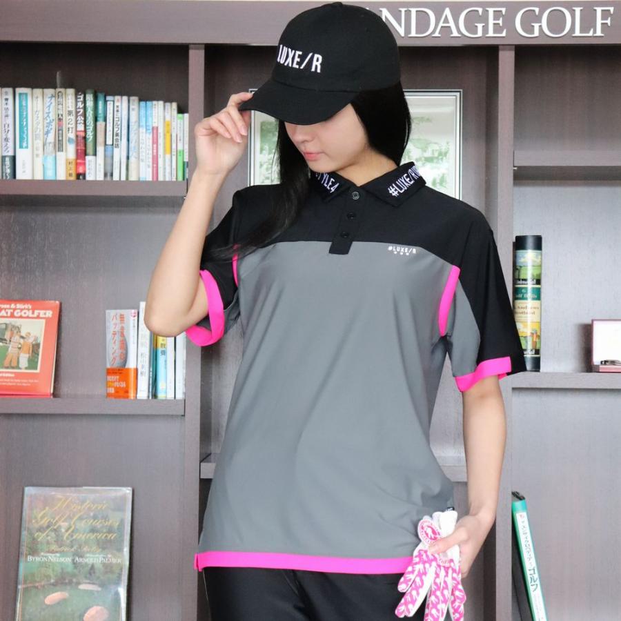 ゴルフウェア ポロシャツ メンズ レディース スムース ストレッチ 半袖 ラグジュゴルフ LUXE/R GOLF  2024 夏 大きいサイズあり 接触冷感 吸水速乾 | LUXE/R | 04