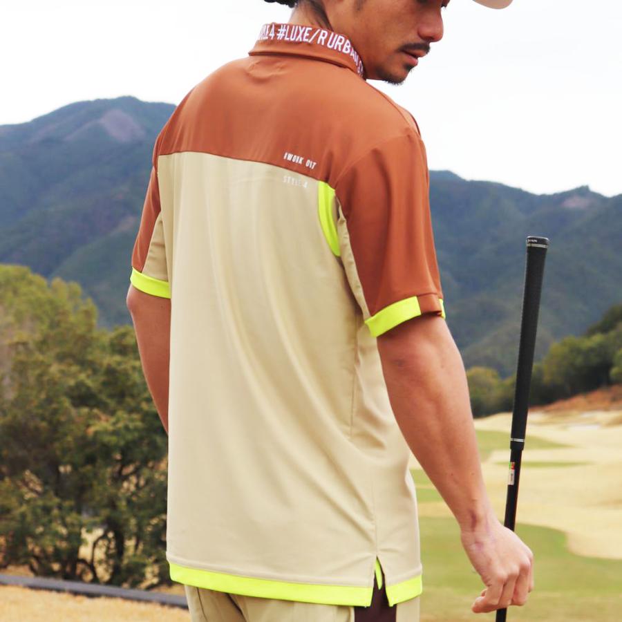 ゴルフウェア ポロシャツ メンズ レディース スムース ストレッチ 半袖 ラグジュゴルフ LUXE/R GOLF  2024 夏 大きいサイズあり 接触冷感 吸水速乾 | LUXE/R | 06