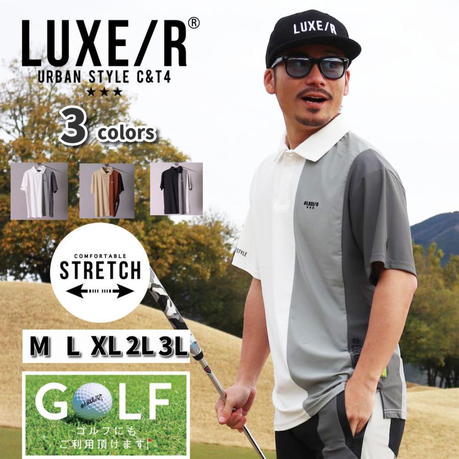 LUXE/R ゴルフウェア ポロシャツ メンズ レディース スムース LUXE/R ゴルフウェア ポロシャツ メンズ レディース スムース