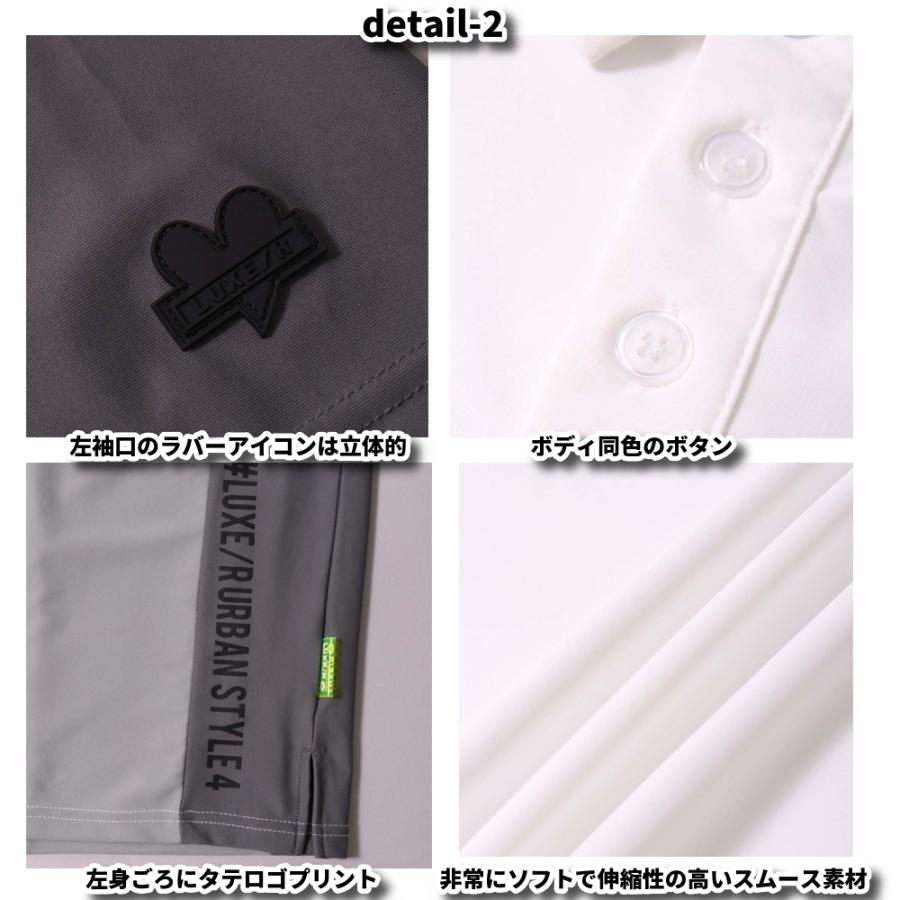 ゴルフウェア ポロシャツ メンズ レディース スムース ストレッチ 半袖 ラグジュゴルフ LUXE/R GOLF  タテ切り替え 2024 夏 大きいサイズあり | LUXE/R | 06