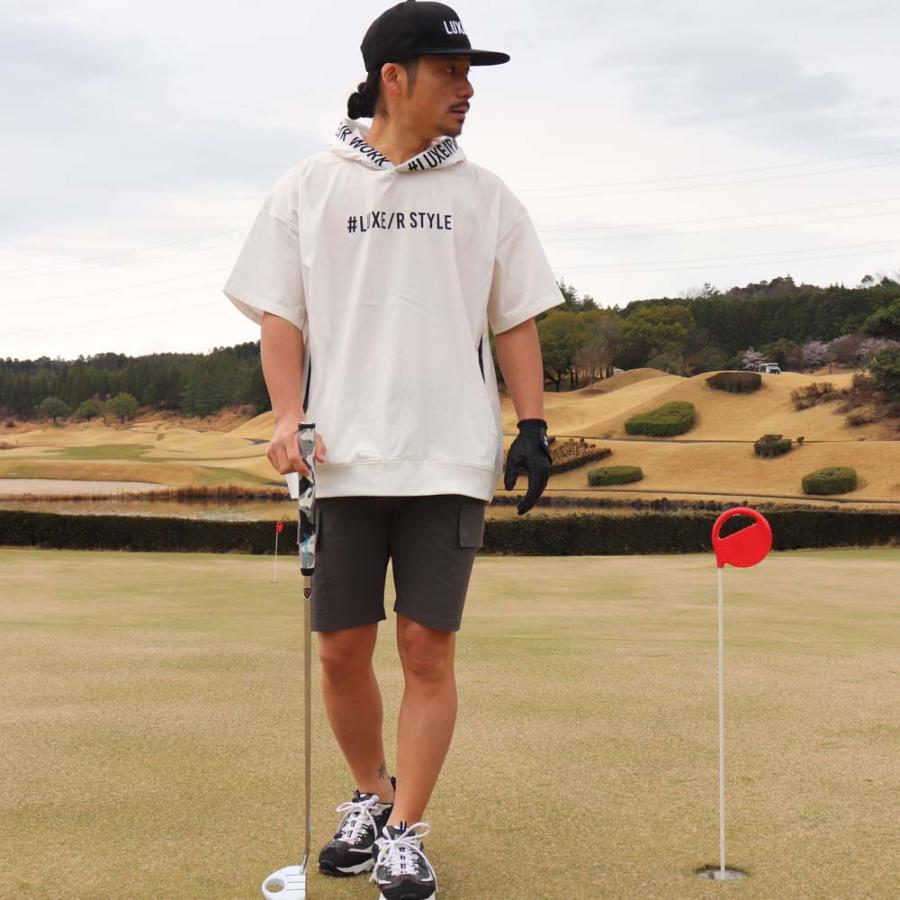 ショートパンツ メンズ レディース ラグジュゴルフ LUXE/R GOLF スポーツ ストレッチ ハーフパンツ ひざ丈 カーゴポケット 男女兼用 | LUXE/R | 01