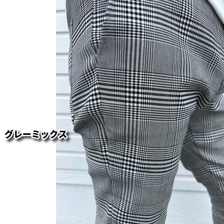 ゴルフウェア チェックパンツ グレンチェック メンズ レディース 男女兼用 ストレッチ スキニー スリム ラグジュゴルフ LUXE/R GOLF オールシーズン対応 | LUXE/R | 10