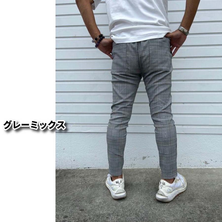 ゴルフウェア チェックパンツ グレンチェック メンズ レディース 男女兼用 ストレッチ スキニー スリム ラグジュゴルフ LUXE/R GOLF オールシーズン対応 | LUXE/R | 06