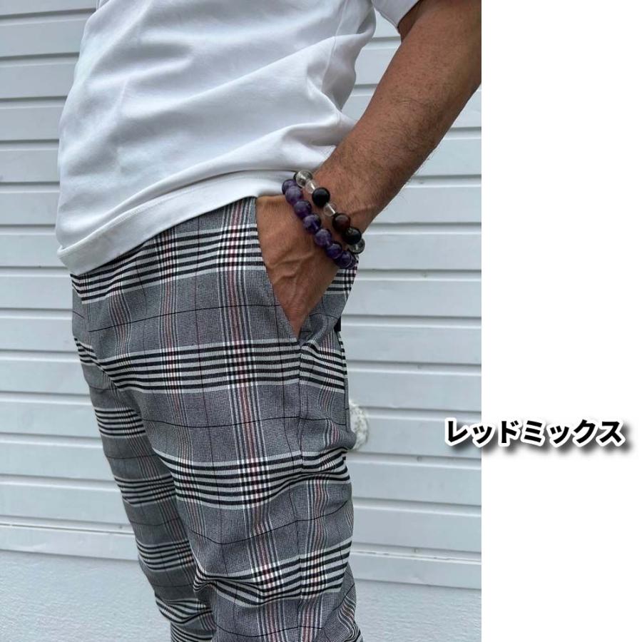 ゴルフウェア チェックパンツ グレンチェック メンズ レディース 男女兼用 ストレッチ スキニー スリム ラグジュゴルフ LUXE/R GOLF オールシーズン対応 | LUXE/R | 09