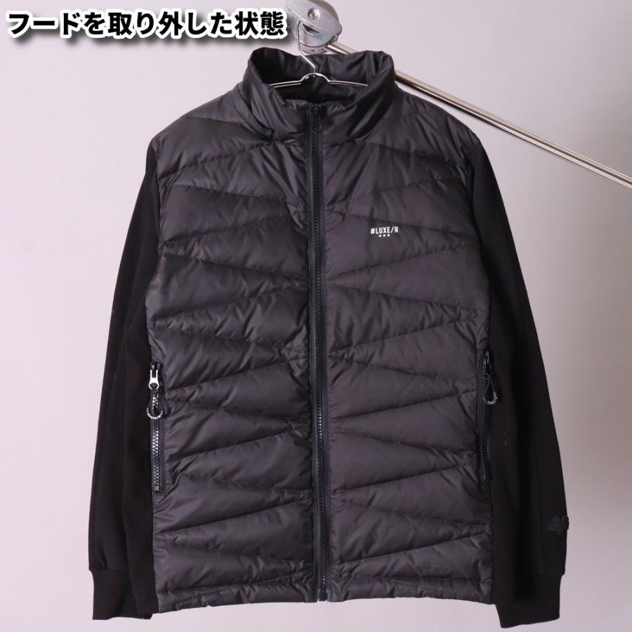 LUXE/R GOLF ダウンフェザーワッフル生地切替えパーカー45763BGL
