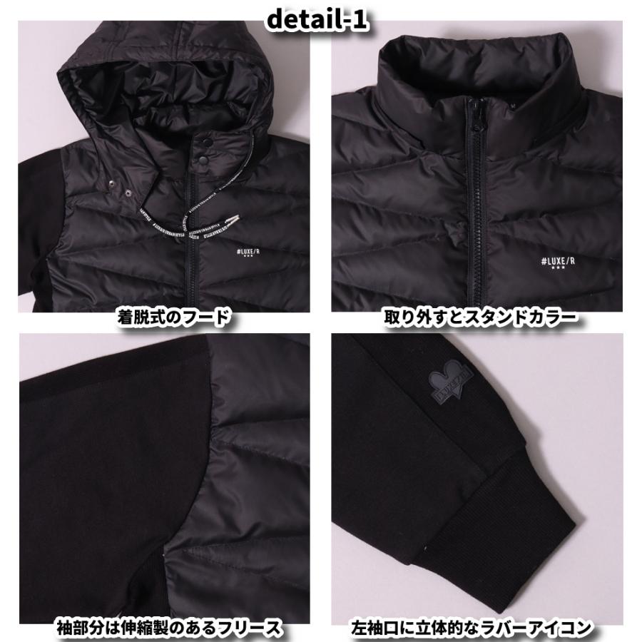 LUXE/R GOLF ダウンフェザーワッフル生地切替えパーカー45763BGL LUXE/R GOLF ダウンフェザーワッフル生地切替えパーカー45763BGL