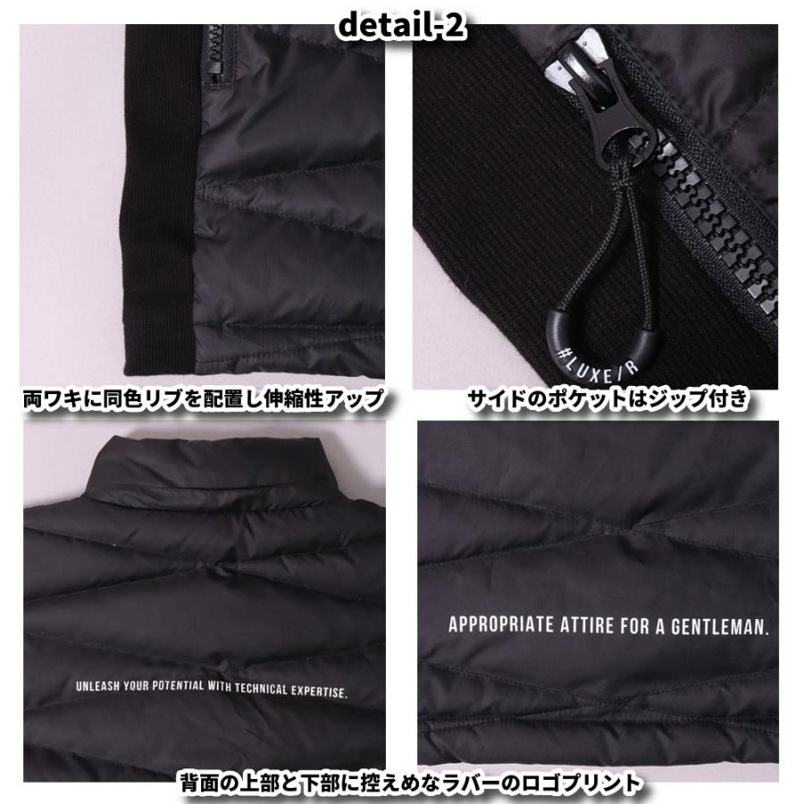 LUXE/R GOLF ダウンフェザーワッフル生地切替えパーカー45763BGL LUXE/R GOLF ダウンフェザーワッフル切替えパーカー45763BKM 中綿