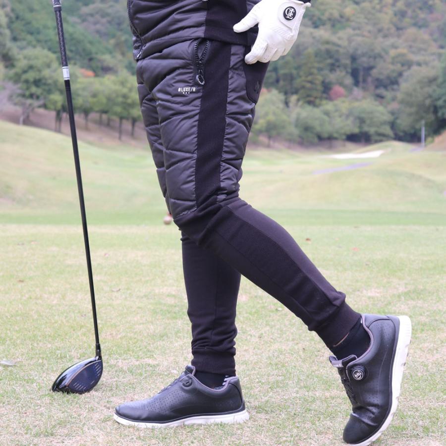 ジョガーパンツ メンズ レディース ユニセックス フリース ダウン 切り替え ストレッチ ラグジュゴルフ LUXE/R GOLF セットアップ可能 | LUXE/R | 03