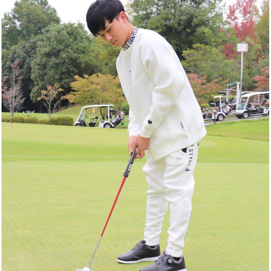 ストレッチ スポンジ ボンディング ジャージ モックネック ラグジュゴルフ LUXE/R  GOLF ユニセックス スウェット ゆったりサイズ 暖かい セットアップ可能 | LUXE/R | 01
