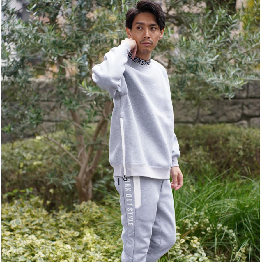 ストレッチ スポンジ ボンディング ジャージ モックネック ラグジュゴルフ LUXE/R  GOLF ユニセックス スウェット ゆったりサイズ 暖かい セットアップ可能 | LUXE/R | 02