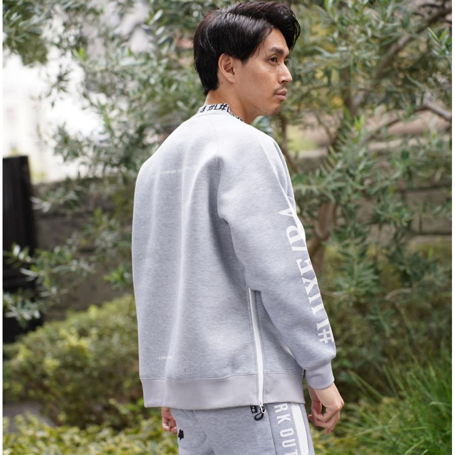 ストレッチ スポンジ ボンディング ジャージ モックネック ラグジュゴルフ LUXE/R  GOLF ユニセックス スウェット ゆったりサイズ 暖かい セットアップ可能 | LUXE/R | 03