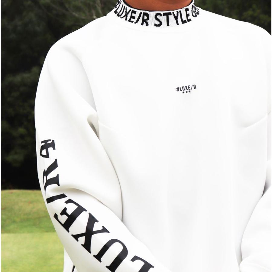 ストレッチ スポンジ ボンディング ジャージ モックネック ラグジュゴルフ LUXE/R  GOLF ユニセックス スウェット ゆったりサイズ 暖かい セットアップ可能 | LUXE/R | 05