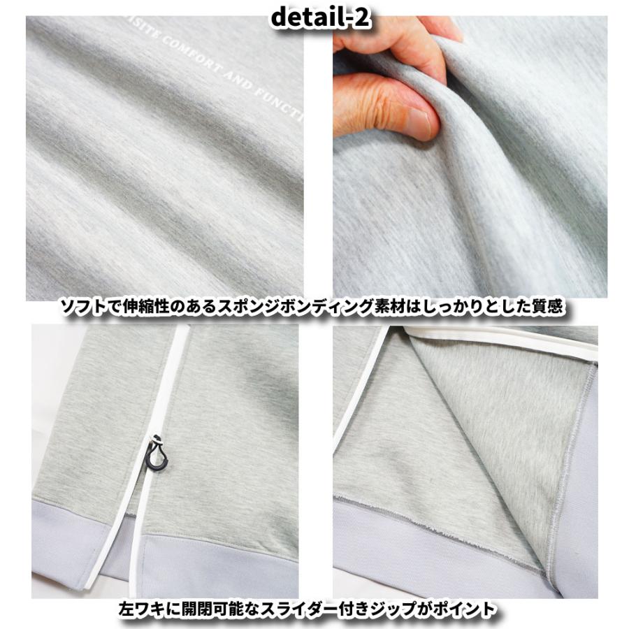 ストレッチ スポンジ ボンディング ジャージ モックネック ラグジュゴルフ LUXE/R  GOLF ユニセックス スウェット ゆったりサイズ 暖かい セットアップ可能 | LUXE/R | 07