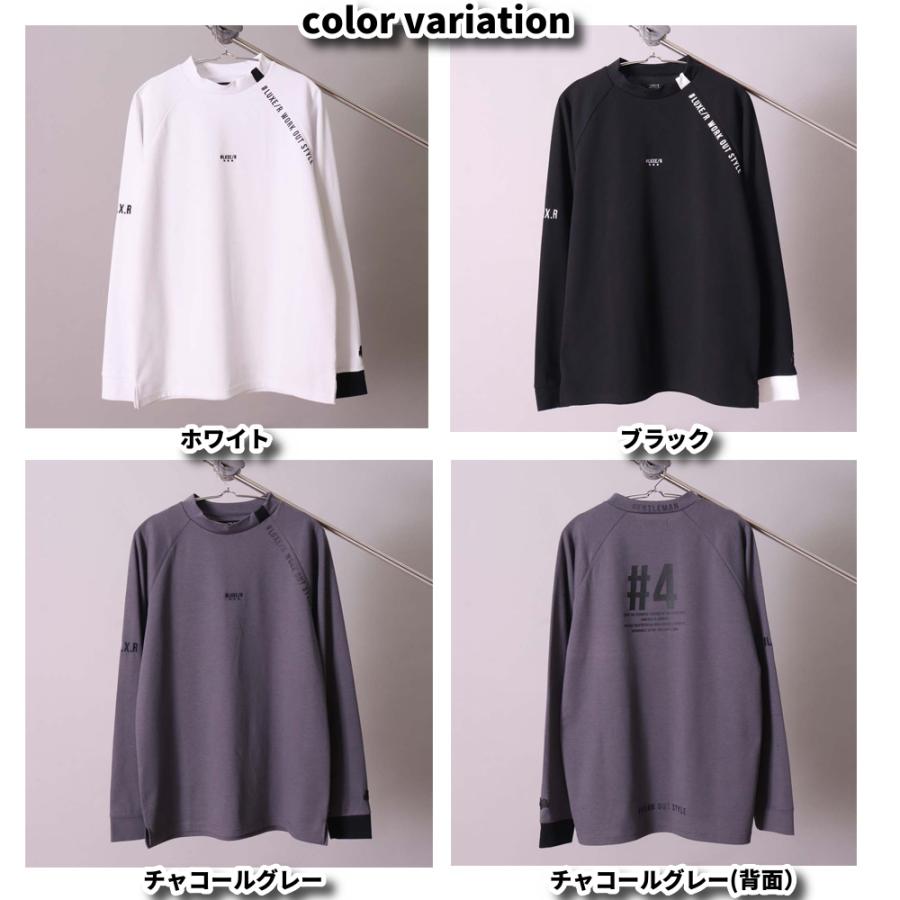 ゴルフウェア Tシャツ メンズ レディース 長袖 ラグジュ ゴルフ LUXE/R  GOLF ラグラン モックネック 24年秋冬 ストレッチ スムース ジャージ 大きいサイズ | LUXE/R | 10
