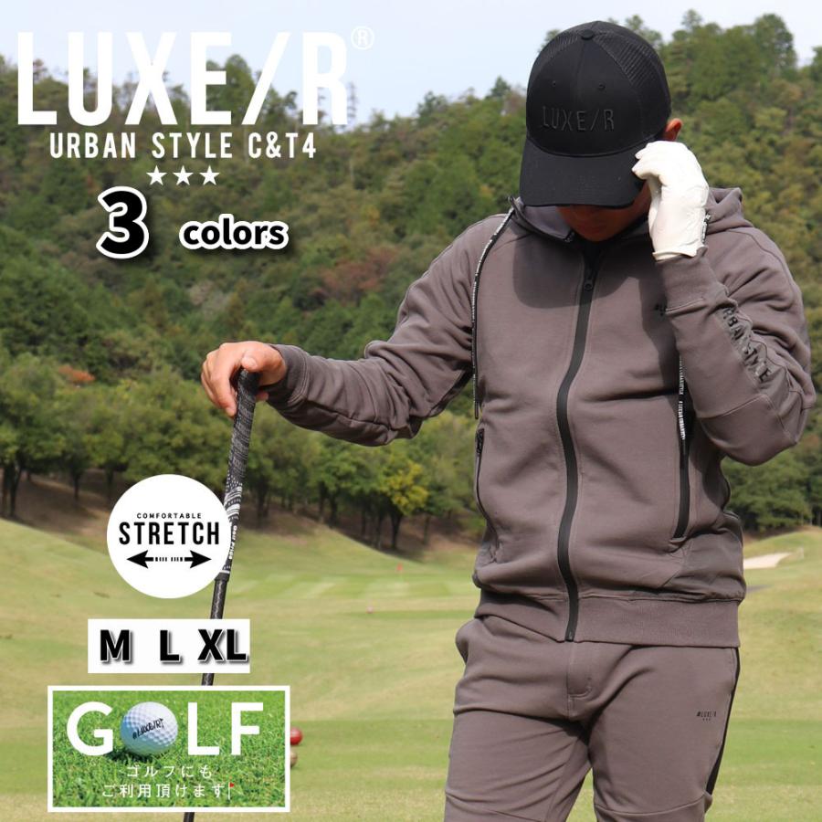 LUXE/R ゴルフウェア ジップアップ パーカー フリース ジャージ 