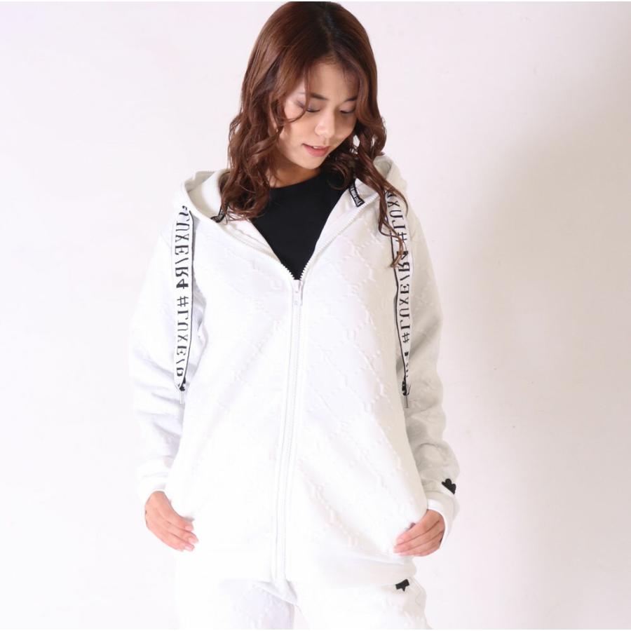 パーカー メンズ レディース 男女兼用 ユニセックス ストレッチ ふくれジャガード 型押し ジップアップ ラグジュ LUXE/R M L XL セットアップ可能 | LUXE/R | 04