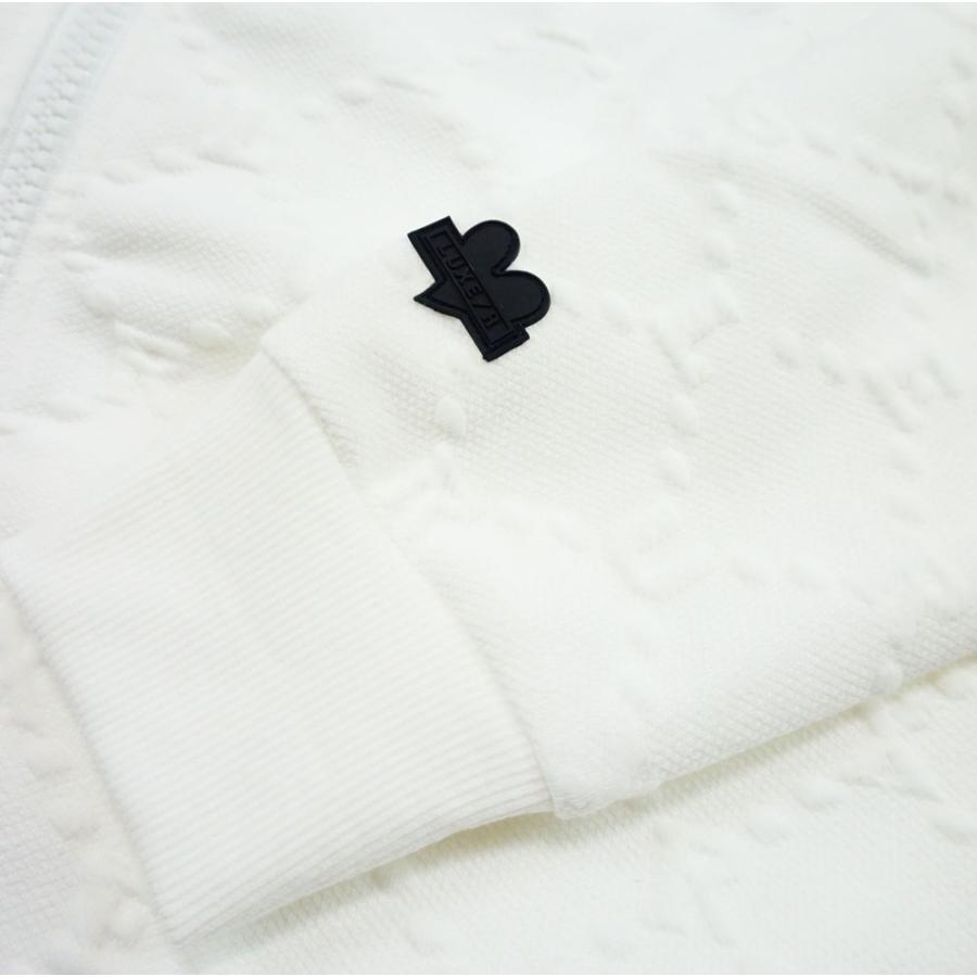 パーカー メンズ レディース 男女兼用 ユニセックス ストレッチ ふくれジャガード 型押し ジップアップ ラグジュ LUXE/R M L XL セットアップ可能 | LUXE/R | 08