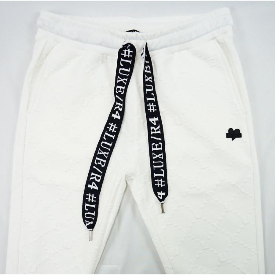 スウェットパンツ メンズ レディース 男女兼用 ジャージパンツ ジョガーパンツ ふくれジャガード モノグラム  ストレッチ LUXE/R ラグジュ セットアップ可能 | LUXE/R | 06