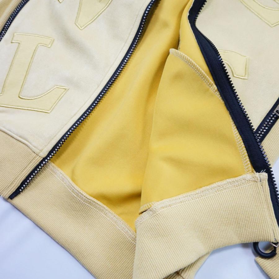 パーカー メンズ レディース 男女兼用  ストレッチ ポリスウェード ジップアップ ラインストーンジップ ラグジュ LUXE/R M L XL セットアップ可能 | LUXE/R | 11