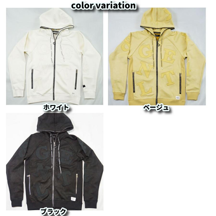 パーカー メンズ レディース 男女兼用  ストレッチ ポリスウェード ジップアップ ラインストーンジップ ラグジュ LUXE/R M L XL セットアップ可能 | LUXE/R | 12