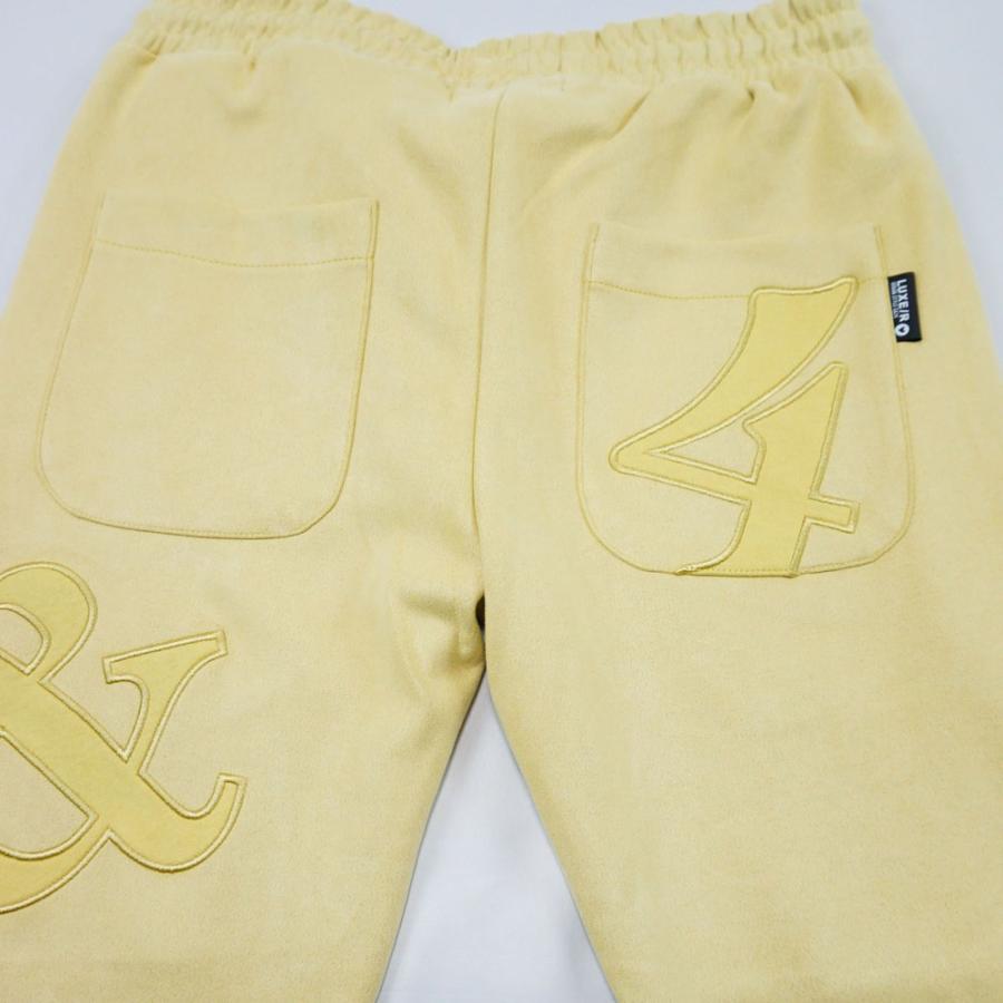スウェットパンツ メンズ レディース ジャージパンツ ポリスウェード ストレッチ ロゴワッペン  ラインストーンジップ LUXE/R ラグジュ セットアップ可能 | LUXE/R | 11