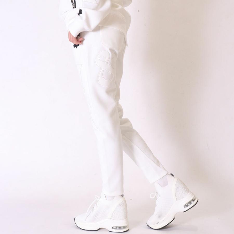 スウェットパンツ メンズ レディース ジャージパンツ ポリスウェード ストレッチ ロゴワッペン  ラインストーンジップ LUXE/R ラグジュ セットアップ可能 | LUXE/R | 04