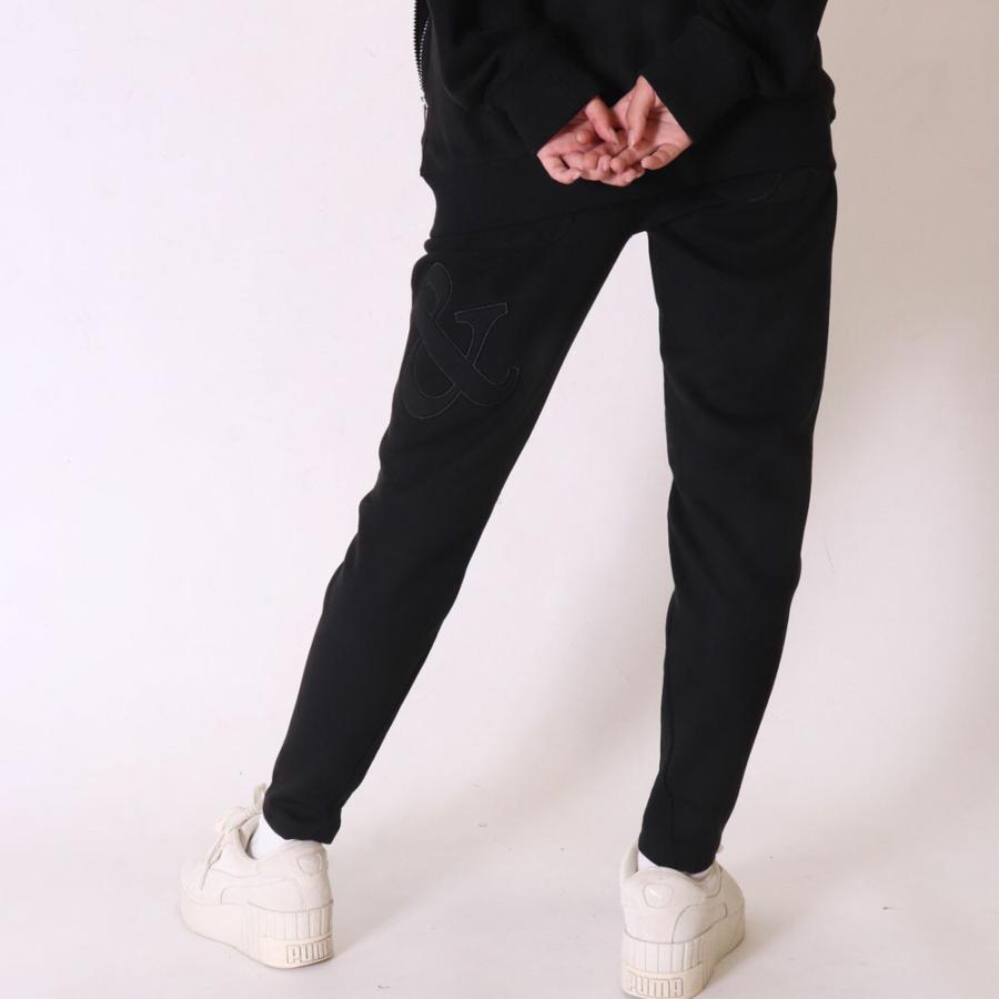 スウェットパンツ メンズ レディース ジャージパンツ ポリスウェード ストレッチ ロゴワッペン  ラインストーンジップ LUXE/R ラグジュ セットアップ可能 | LUXE/R | 06