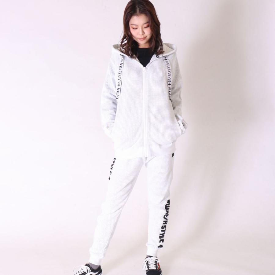 パーカー メンズ レディース 男女兼用 ストレッチ ビッグワッフル素材 ジャージ ジップアップ ラグジュ LUXE/R M L XL ゴルフ サガラ刺繍 セットアップ可能 | LUXE/R | 05